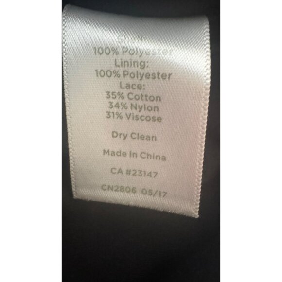 NWT Black RSVP By Talbots Size 14 Lace Overlay Dress Polyester Nylon Cotton - Picture 10 of 16